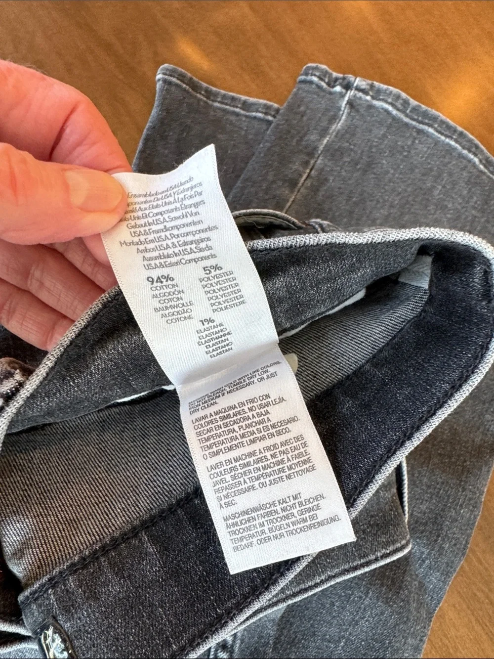 MOTHER Washed Grey Straight Jeans